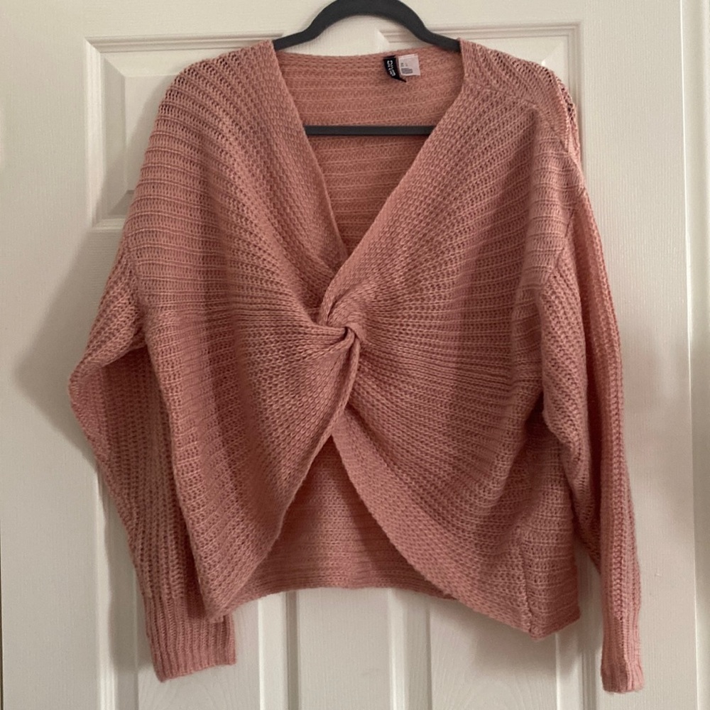 Pink knot sweater